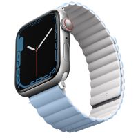 Uniq Revix dubbelzijdig bandje Apple Watch 1-9 / SE / Ultra (2) - 42/44/45/49 mm - Arctic (White/Blue)