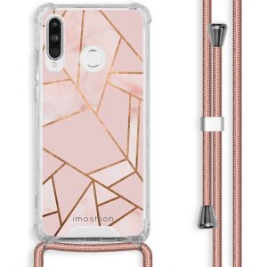 iMoshion hoesje met koord voor de Huawei P30 Lite - Grafisch Koper - Roze / Goud | Smartphonehoesjes.nl