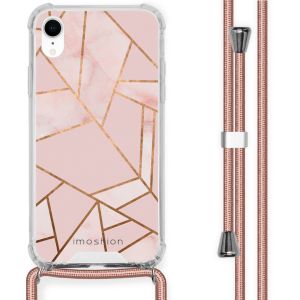 zwavel dikte Peer iMoshion Design hoesje met koord voor de iPhone Xr - Grafisch Koper - Roze  / Goud | Smartphonehoesjes.nl