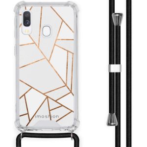 Gezamenlijk stimuleren Oproepen iMoshion Design hoesje met koord voor de Samsung Galaxy A40 - Grafisch  Koper - Wit / Goud | Smartphonehoesjes.nl