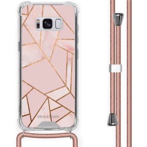 Inleg Grillig Pilfer iMoshion Design hoesje met koord voor de Samsung Galaxy S8 - Grafisch Koper  - Roze / Goud | Smartphonehoesjes.nl