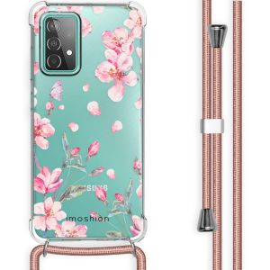 Specificiteit huilen Woord iMoshion Design hoesje met koord voor Samsung Galaxy A52(s) (5G/4G) - Bloem  - Roze | Smartphonehoesjes.nl