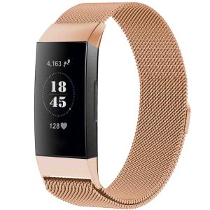 invoeren Gepland Koel iMoshion Milanees magnetisch bandje voor de Fitbit Charge 3 / 4 - Maat S -  Rosé Goud | Smartphonehoesjes.nl