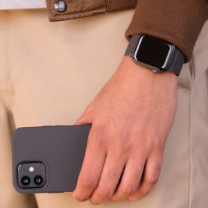 Decoded Silicone Magnetic Traction Strap Lite voor de Apple Watch Series  1-9 / SE - 38/40/41 mm - Charcoal