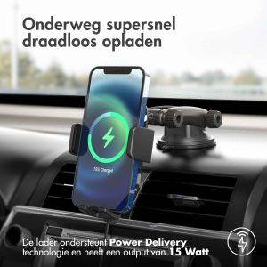 Verzamelen bladzijde Evenement Accezz Telefoonhouder auto voor de Samsung Galaxy A40 - Draadloze oplader -  Dashboard en voorruit - Zwart | Smartphonehoesjes.nl