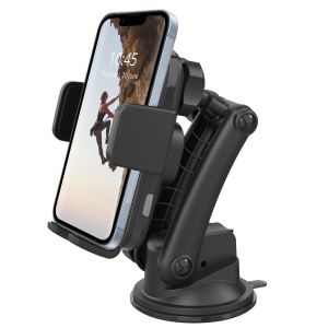 Accezz Telefoonhouder auto voor de Huawei P30 Lite - oplader Dashboard voorruit - Zwart | Smartphonehoesjes.nl