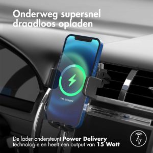 Fobie veer Lagere school Accezz Telefoonhouder auto voor de iPhone 6s Plus - Draadloze oplader -  Ventilatierooster - Zwart | Smartphonehoesjes.nl