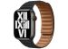 Apple Leather Link Apple Watch Series 1-9 / SE - 38/40/41 mm / Series 10 - 42 mm - Maat S/M - Midnight