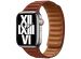 Apple Leather Link Apple Watch Series 1-9 / SE - 38/40/41 mm / Series 10 - 42 mm - Maat M/L - Umber