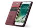 CaseMe Bookcase iPhone SE (2022 / 2020) / 8 / 7 - Bordeaux