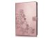 Klavertje Bloemen Bookcase iPad 6 (2018) 9.7 inch / iPad 5 (2017) 9.7 inch - Rosé Goud