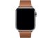 Apple Leather Band Modern Buckle Apple Watch Series 1-9 / SE - 38/40/41 mm / Series 10 - 42 mm - Maat M - Saddle Brown