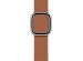 Apple Leather Band Modern Buckle Apple Watch Series 1-9 / SE - 38/40/41 mm / Series 10 - 42 mm - Maat M - Saddle Brown