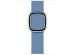 Apple Leather Band Modern Buckle Apple Watch Series 1-9 / SE - 38/40/41 mm / Series 10 - 42 mm - Maat S - Blauw