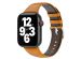 WiWu Vintage "Crazy Horse" lederen band Apple Watch Series 1-10 / SE / Ultra (2) - 42/44/45/46/49 mm - Lichtbruin