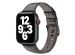 WiWu Vintage "Crazy Horse" lederen band Apple Watch Series 1-10 / SE / Ultra (2) - 42/44/45/46/49 mm - Zwart