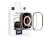 WiWu Easy install gehard glazen screenprotector met rand Apple Watch Series 4-6 / SE - 40 mm - Zilver