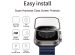 WiWu Easy install gehard glazen screenprotector met rand Apple Watch Series 7-9 - 41 mm - Zilver