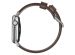 Nomad Modern Band van leder Apple Watch Series 1-9 / SE - 38/40/41 mm / Series 10 - 42 mm - Bruin/Zilver