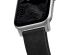 Nomad Modern Band van leder Apple Watch Series 1-10 / SE / Ultra (2) - 42/44/45/46/49 mm - Zwart/Zilver