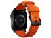 Nomad Rugged band FKM Apple Watch Series 1-10 / SE / Ultra (2) - 42/44/45/46/49 mm - Zwart/Oranje