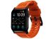 Nomad Rugged band FKM Apple Watch Series 1-10 / SE / Ultra (2) - 42/44/45/46/49 mm - Zwart/Oranje