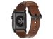 Nomad Modern Band van leder Apple Watch Series 1-10 / SE / Ultra (2) - 42/44/45/46/49 mm - Bruin/Zwart