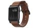 Nomad Modern Band van leder Apple Watch Series 1-10 / SE / Ultra (2) - 42/44/45/46/49 mm - Bruin/Zwart