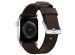 Nomad Modern Band van leder Apple Watch Series 1-10 / SE / Ultra (2) - 42/44/45/46/49 mm - Bruin/Zilver