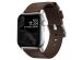 Nomad Modern Band van leder Apple Watch Series 1-10 / SE / Ultra (2) - 42/44/45/46/49 mm - Bruin/Zilver