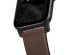 Nomad Modern Band van leder Apple Watch Series 1-9 / SE - 38/40/41 mm / Series 10 - 42 mm - Bruin/Zwart