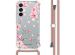 imoshion Design hoesje met koord Samsung Galaxy A54 (5G) - Bloem - Roze