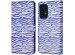 imoshion Design Bookcase Samsung Galaxy A53 - White Blue Stripes