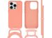 imoshion Color Backcover met afneembaar koord iPhone 15 Pro - Peach