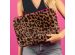 imoshion Fluffy Laptop hoes 15-16 inch - Laptopsleeve - Leopard Pink