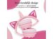 imoshion Kids Unicorn LED Light Bluetooth Headphones - Kinder koptelefoon met decibelbegrenzer - Draadloze koptelefoon + AUX kabel - Pink / Hot Pink