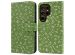 imoshion Design Bookcase Samsung Galaxy S24 Ultra - Green Flowers