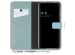 Selencia Echt Lederen Bookcase Samsung Galaxy S23 FE - Air Blue