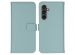 Selencia Echt Lederen Bookcase Samsung Galaxy S23 FE - Air Blue