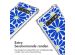 imoshion Design hoesje met koord Samsung Galaxy S10 - Cobalt Blue Flowers Connect