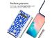 imoshion Design hoesje met koord Samsung Galaxy S10 - Cobalt Blue Flowers Connect