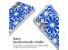 imoshion Design hoesje met koord Samsung Galaxy A14 (5G/4G) - Cobalt Blue Flowers Connect