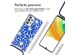 imoshion Design hoesje met koord Samsung Galaxy A33 - Cobalt Blue Flowers Connect