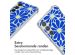 imoshion Design hoesje met koord Samsung Galaxy A35 - Cobalt Blue Flowers Connect