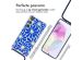 imoshion Design hoesje met koord Samsung Galaxy A35 - Cobalt Blue Flowers Connect