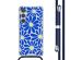 imoshion Design hoesje met koord Samsung Galaxy A35 - Cobalt Blue Flowers Connect