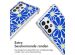 imoshion Design hoesje met koord Samsung Galaxy A53 - Cobalt Blue Flowers Connect