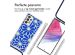 imoshion Design hoesje met koord Samsung Galaxy A53 - Cobalt Blue Flowers Connect