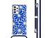 imoshion Design hoesje met koord Samsung Galaxy A53 - Cobalt Blue Flowers Connect