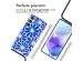 imoshion Design hoesje met koord Samsung Galaxy A55 - Cobalt Blue Flowers Connect